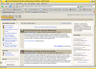 ejemplo de un curso moodle, del proyecto Edukalibre