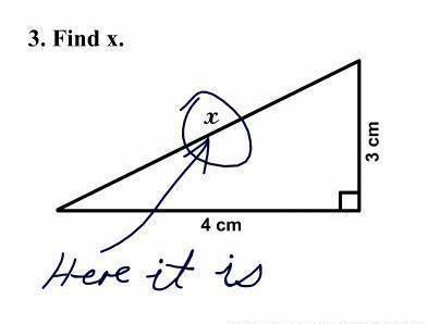 find x