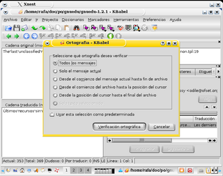 revisión ortográfica en Kbabel
